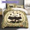Panda and Grassland Pattern Bedding Home Decoration Birthday Gift (1 * duvet cover + 2 * pillowcase, without core)