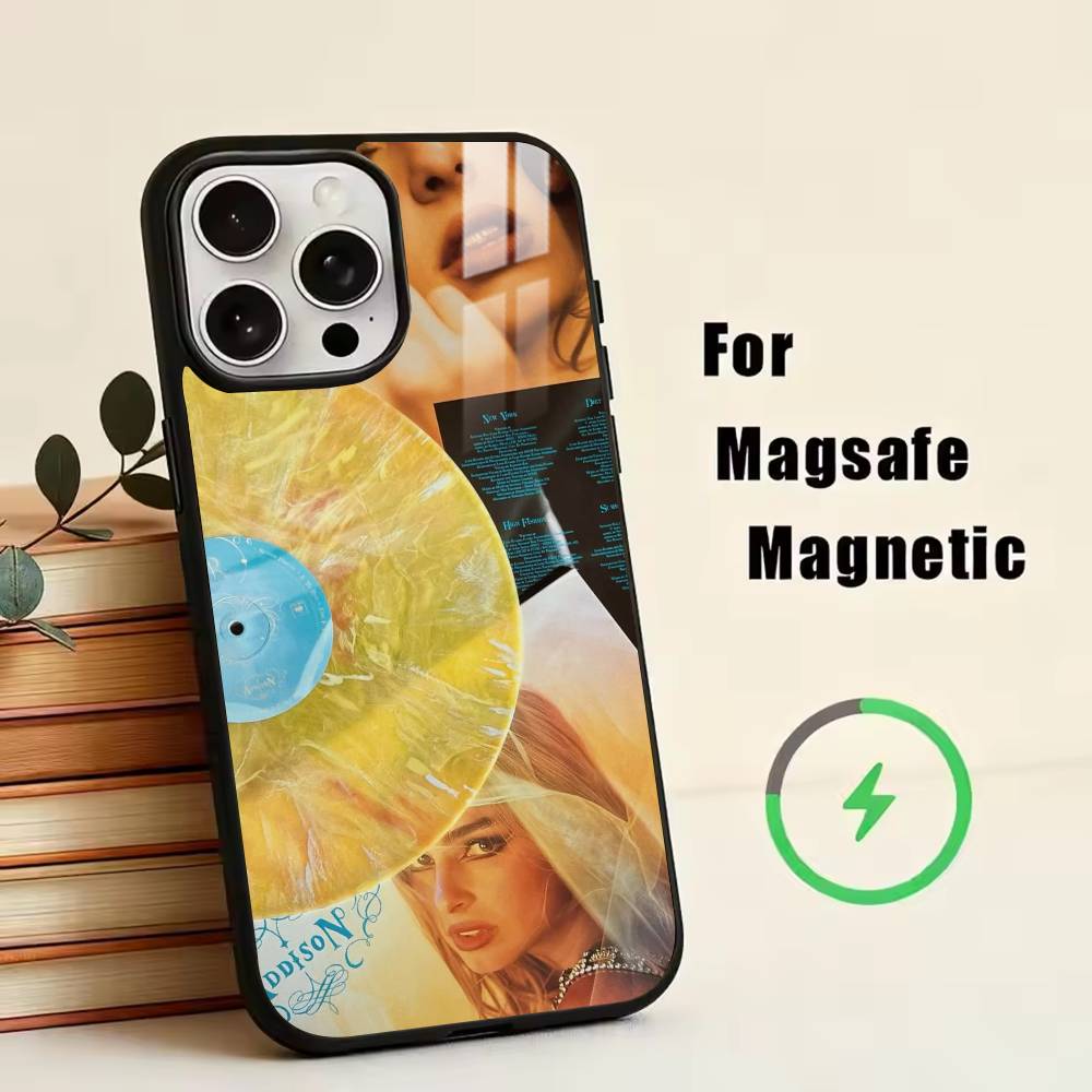 

Singer-Addison Rae Phone Case For iPhone17,16,15,14,13,12,11 Plus,Pro Magnetic with Magsafe Wireless Charging iphone16e