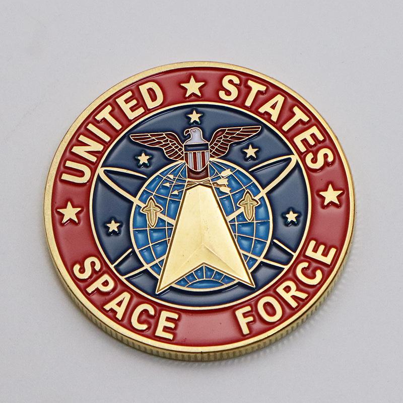 American space commemorative coin, gold and silver commemorative medal, coin