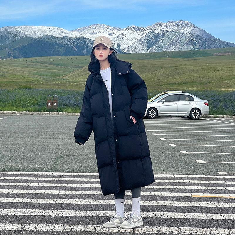 Thickened Bread Coat Solid-colored Cotton-padded Jacket for Women Loose Mid-length Korean-style Down Jacket for Women Winter Coat Cotton-padded Jacket