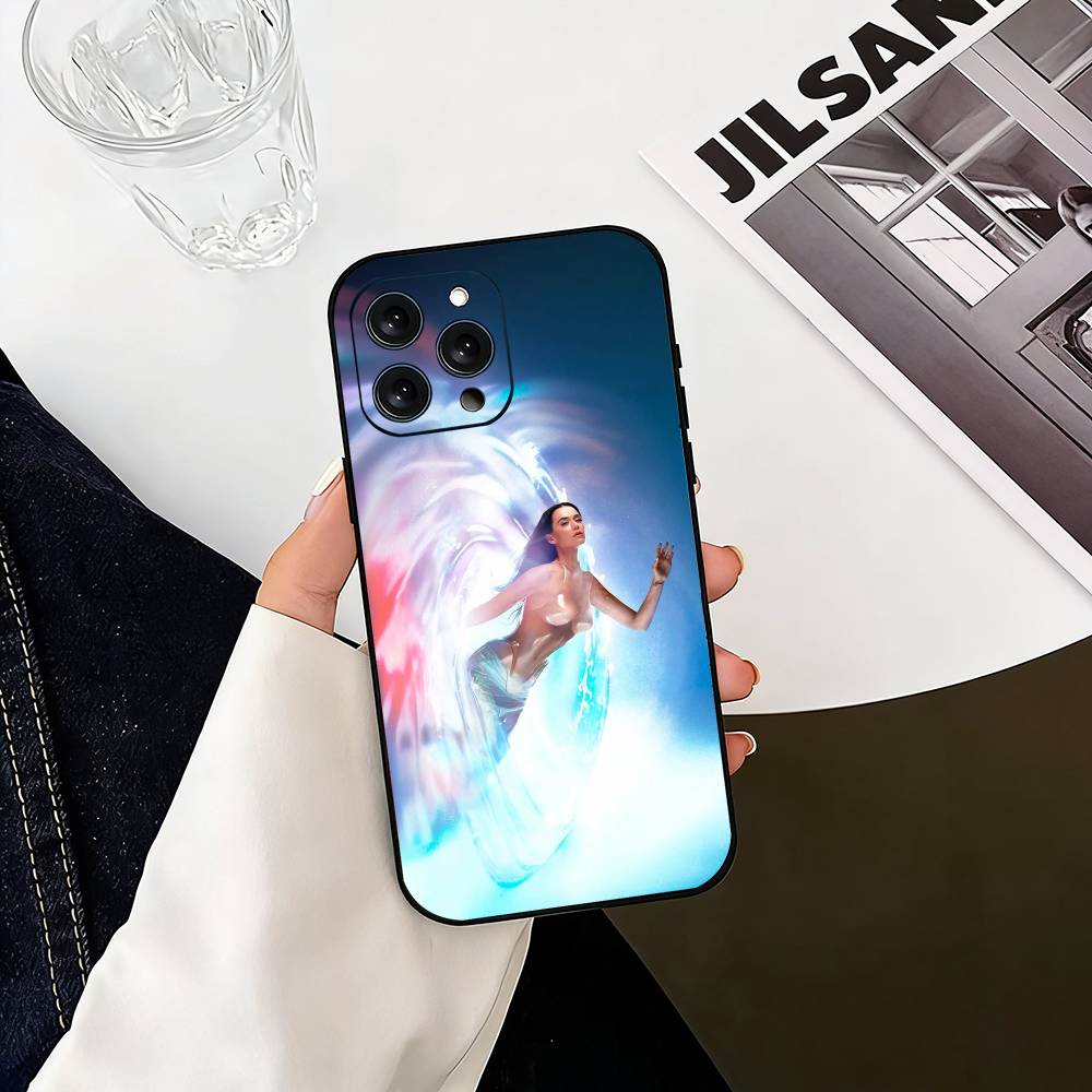 K-Katy Perry Singer Phone Case For iPhone 17,16,15,14,13,12,11 Plus,Pro Max,XS,Soft Silicone Black Cover