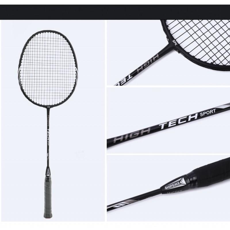 Lightweight Full Carbon Badminton Racket Beginners Intermediate Players Unisex Single Racquet G5 Grip