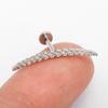 Titanium Piercings Long Arc Multiple CZ Inlaid Internally Threaded Flat Ear Cartilage Labret Ear Studs Piercing Jewelry
