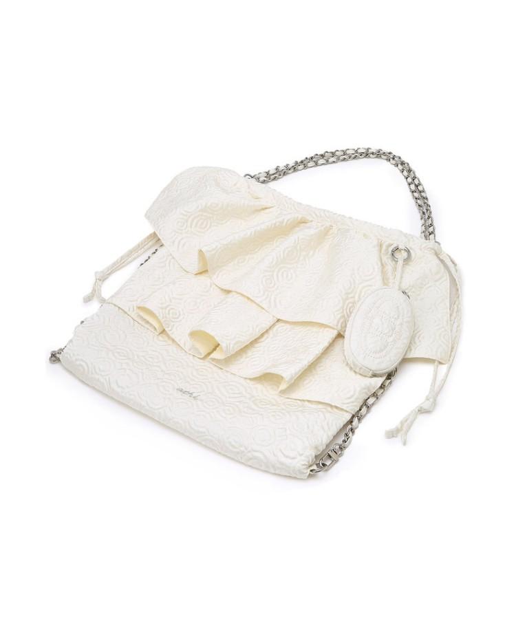 Athe Vanessabruno [Frill] Ivory Frill Chain Backpack And Shoulder Bag M Aaba6F710Iv