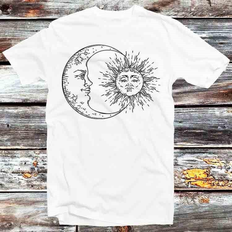 The Moon and The Sun Antique Crescent Sun T Shirt B1376