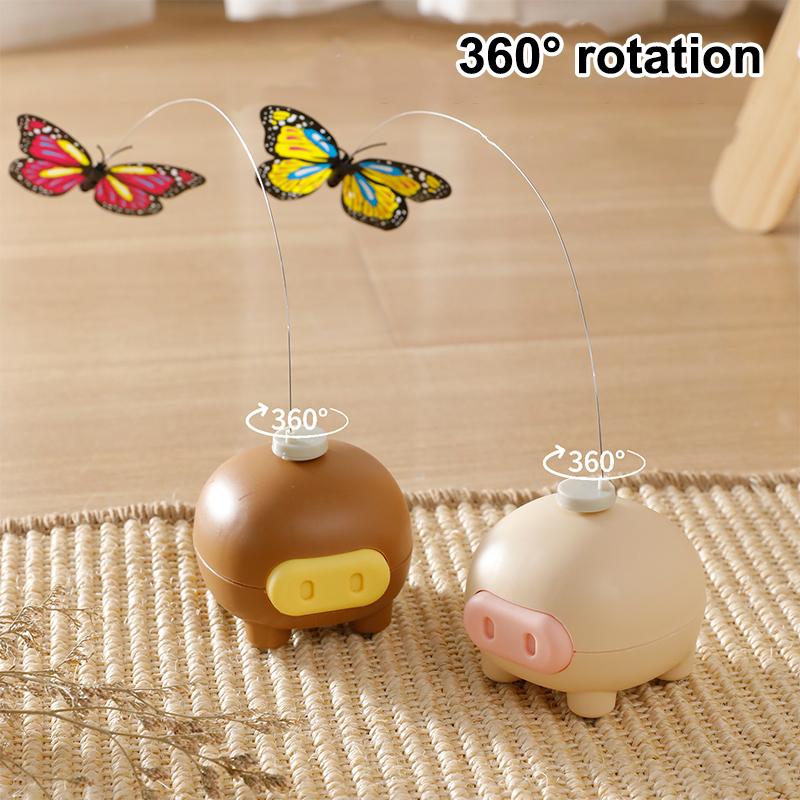 Rotating Electric Flying Bird Teasing Stick Automatically Spins Around Hummingbird Cat Toy Intelligence Training Funny Pet Toys