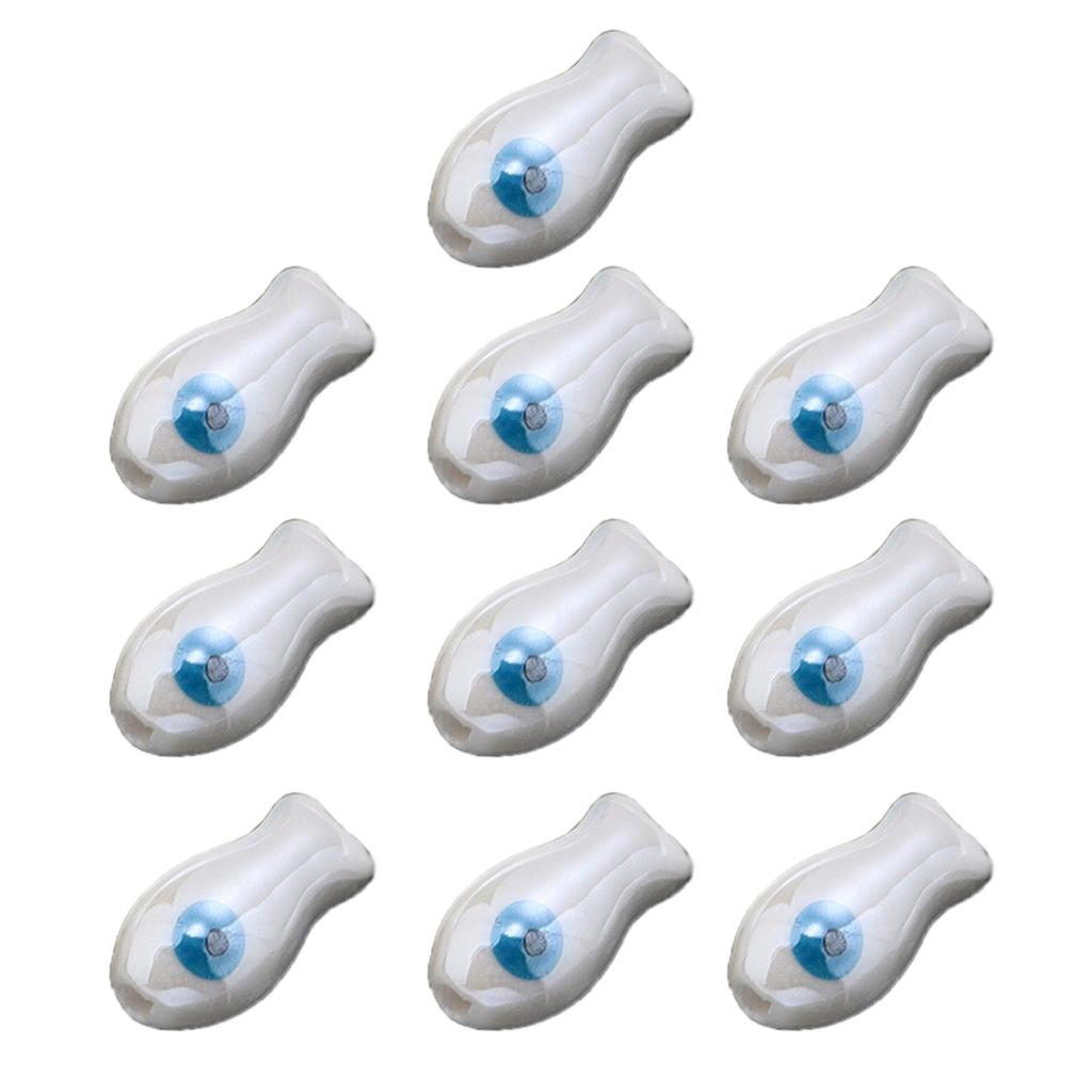 Pack Of 10 Colorful Retro Ceramic Fish Beads Handmade Spacer Charm For DIY Bracelets Jewelry Crafting Accessories