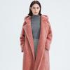 Langzi Women's Mid-Length Hooded Teddy Wool Coat