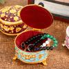 Vintage Creative Jewelry Box With Flower Design For Wedding Gift And Travel Storage