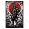 Japanese Samurai Vintage Metal Plate Living Room Decoration Painting Metal Wall Art Plaque Retro Tin Sign Bar Pub Home Decor