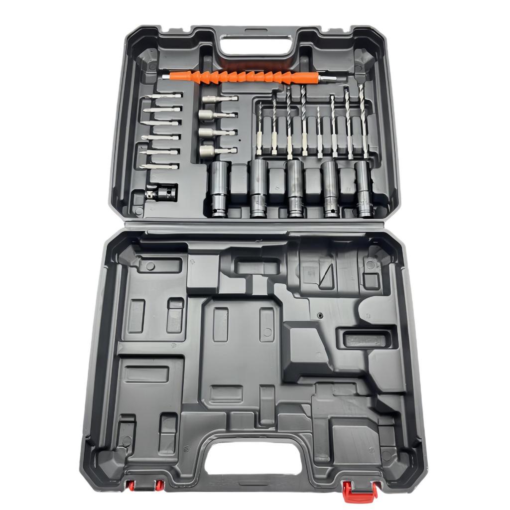 Portable Multi-Functional Tool Set for Home and Auto Repair, Electric Drill Included