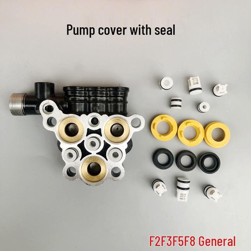 Jiepusi F2F8 Car Wash Pump Head Accessories: Bearing, Water Seal, F5 Oil Seal, High-Pressure Hose, and Plunger