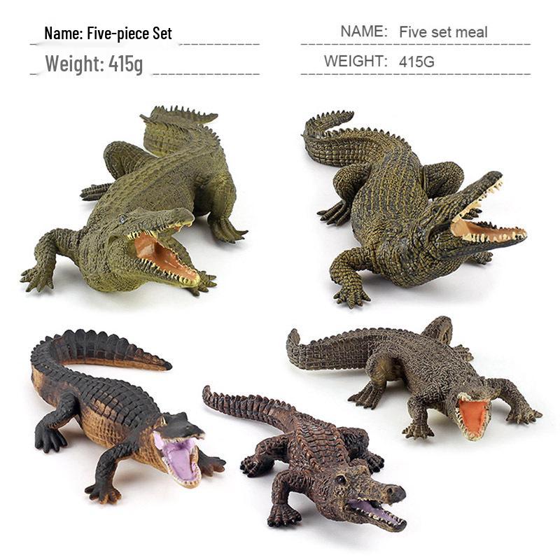 Crocodile Model Set: Small Static Display Reptile Toys
