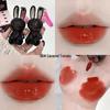 Gegebear Black Little Rabbit Glossy Lip Glaze: Youthful, Long-Lasting, Moisturizing Color with Mirror Finish for Plump Lips.