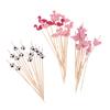 100Pcs Disposable Bamboo Cocktail Food Fruit Picks Wooden Toothp Party Supplies