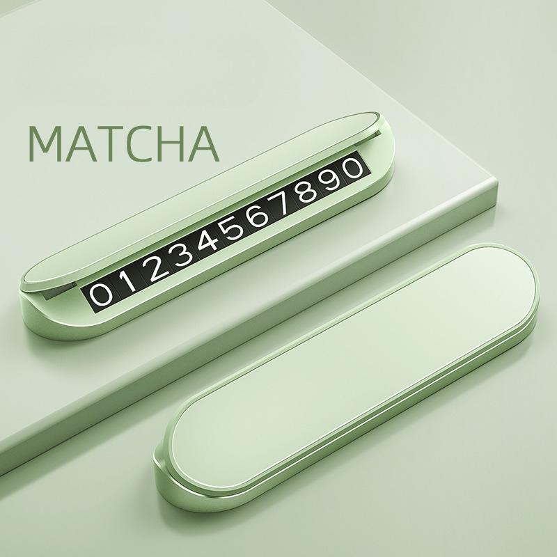1Pc Car Temporary Parking Number Plate Hidden Car Phone Plate Car Metal Parking Card Ornament Gift