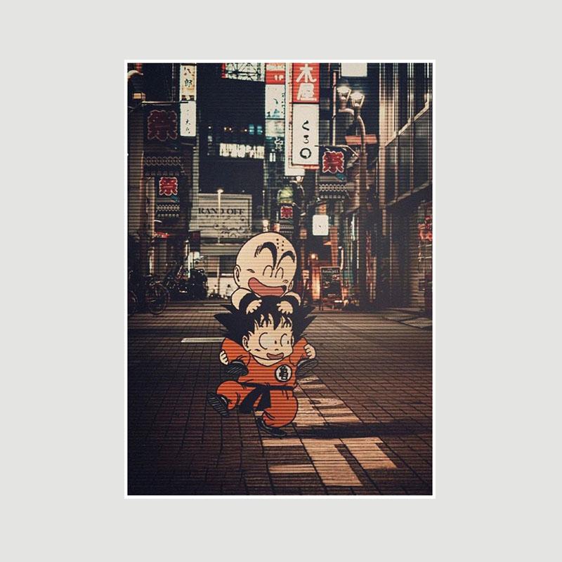 

Классические аниме-постеры Dragon Ball на белой бумаге, винтажные постеры, декор, HD-печать, настенная живопись, настенная живопись, интерьер, украшение гостиной, фотографии 42x30cm