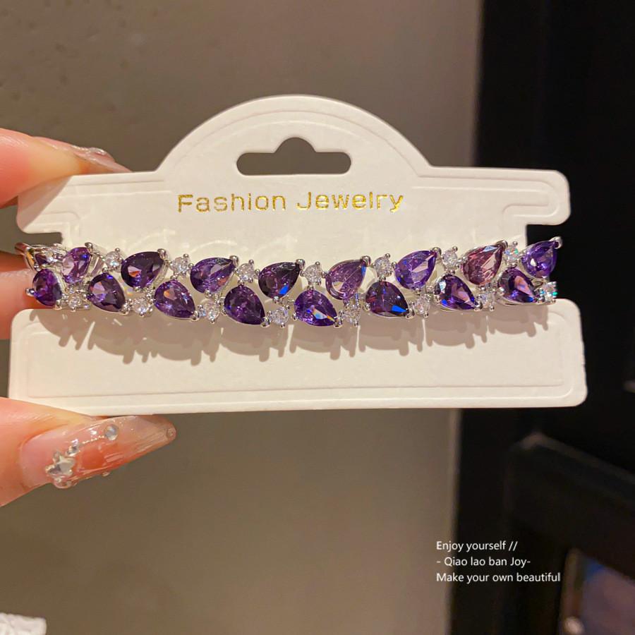 Doppellagiges Zirkon Wassertropfen Schmuckarmband im femininen Stil für den täglichen Gebrauch