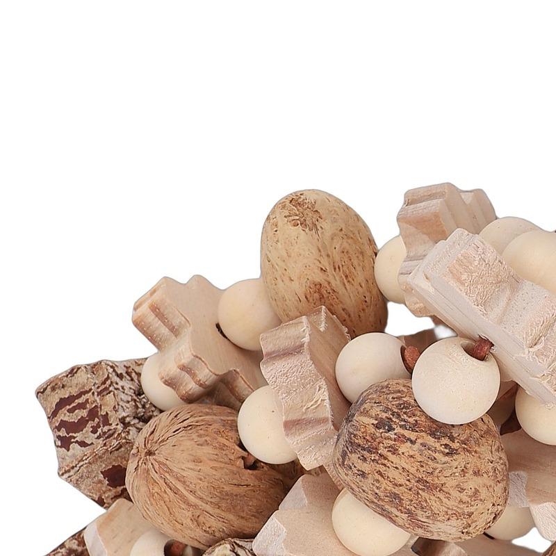 Beech Wood Wooden Chewing Toy Nut Grinding Texture Hanging Hanging Bird Toy Beak Grinding Interactive Play