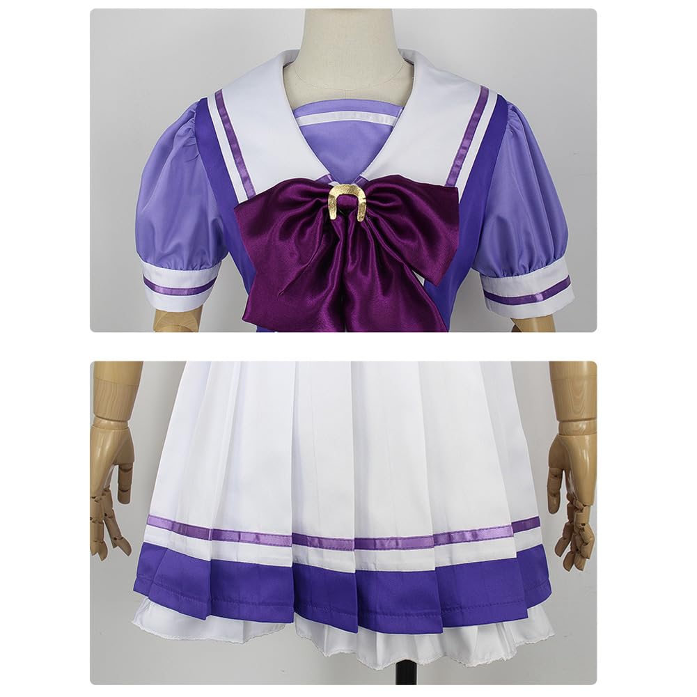 Apparlxer Horse Cosplay Uma Musume Cosplay Competition Short Sleeve Summer Anime Character Costume, School-Style Costume, Outfit, Uniform, Girls'