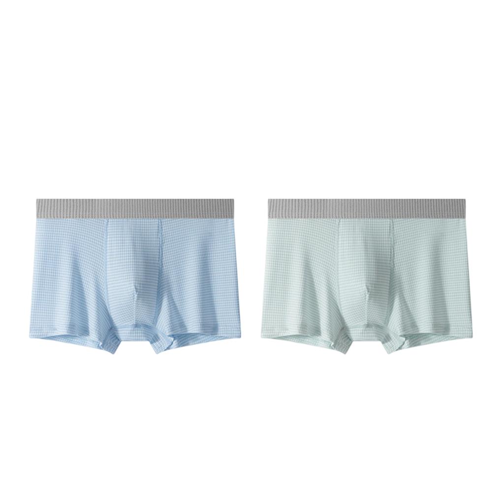 Men's Boxer Briefs Set of Two Lightweight Breathable Underwear Soft Fabric Stretch Fit Comfortable Waistband