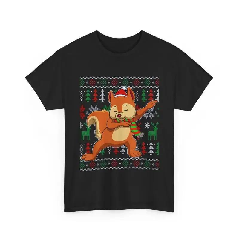 

Cute Fox Dab Ugly Christmas Sweater T Shirt Xmas Holiday Funny Animal S разноцветный