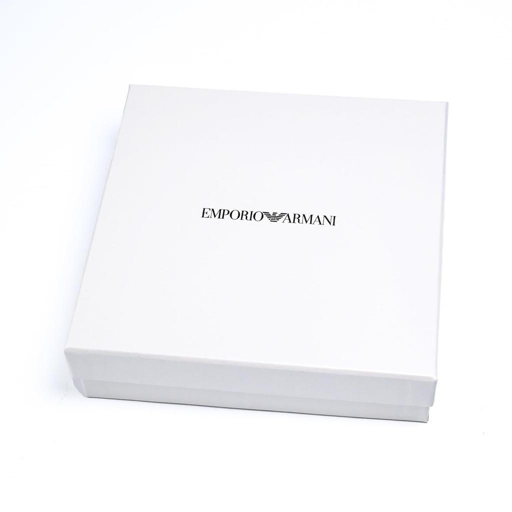 Emporio Armani Belt Width Black Gray Stringer System Compatible Reversible Y4S195 YLO8J 80740 3.5cm Men's [Item]