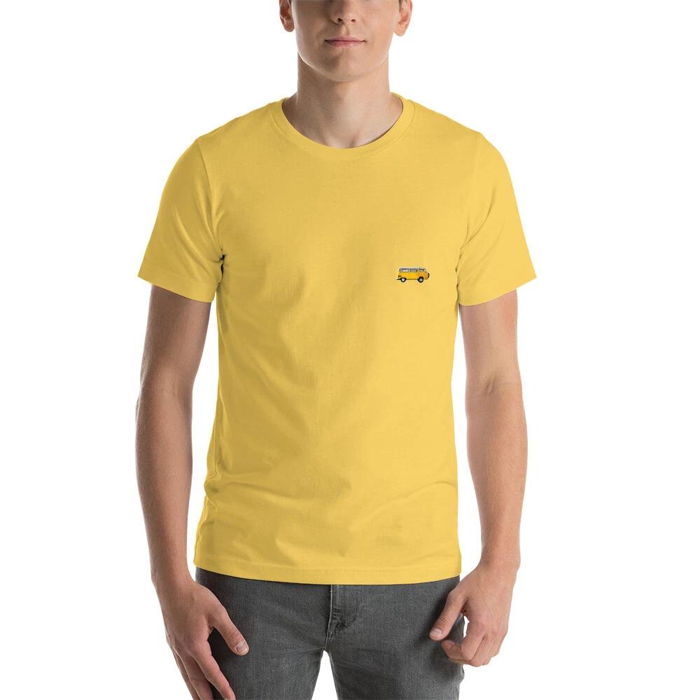 E2K Vintage yellow mini van Unisex T-Shirt old classic car cars travel road trip S