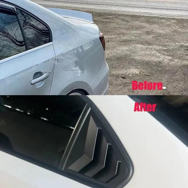 Accessori in fibra di carbonio per la copertura delle alette laterali del lunotto posteriore della Volkswagen Jetta MK6 2012-2018.