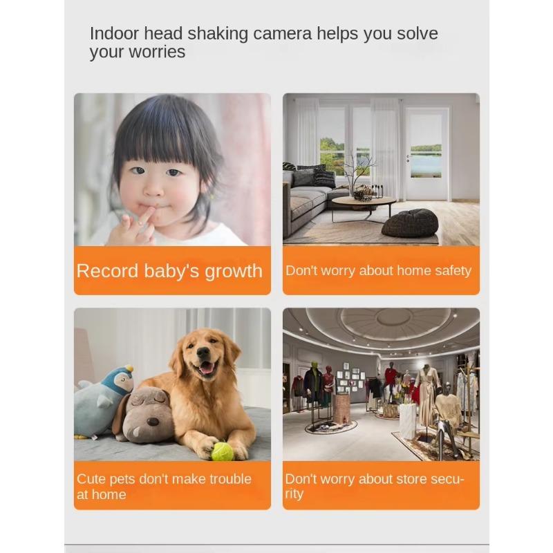 White Wireless camera Indoor WiFi camera Baby Monitor WiFi network camera Home monitor Home Security Roulette Night Vision White