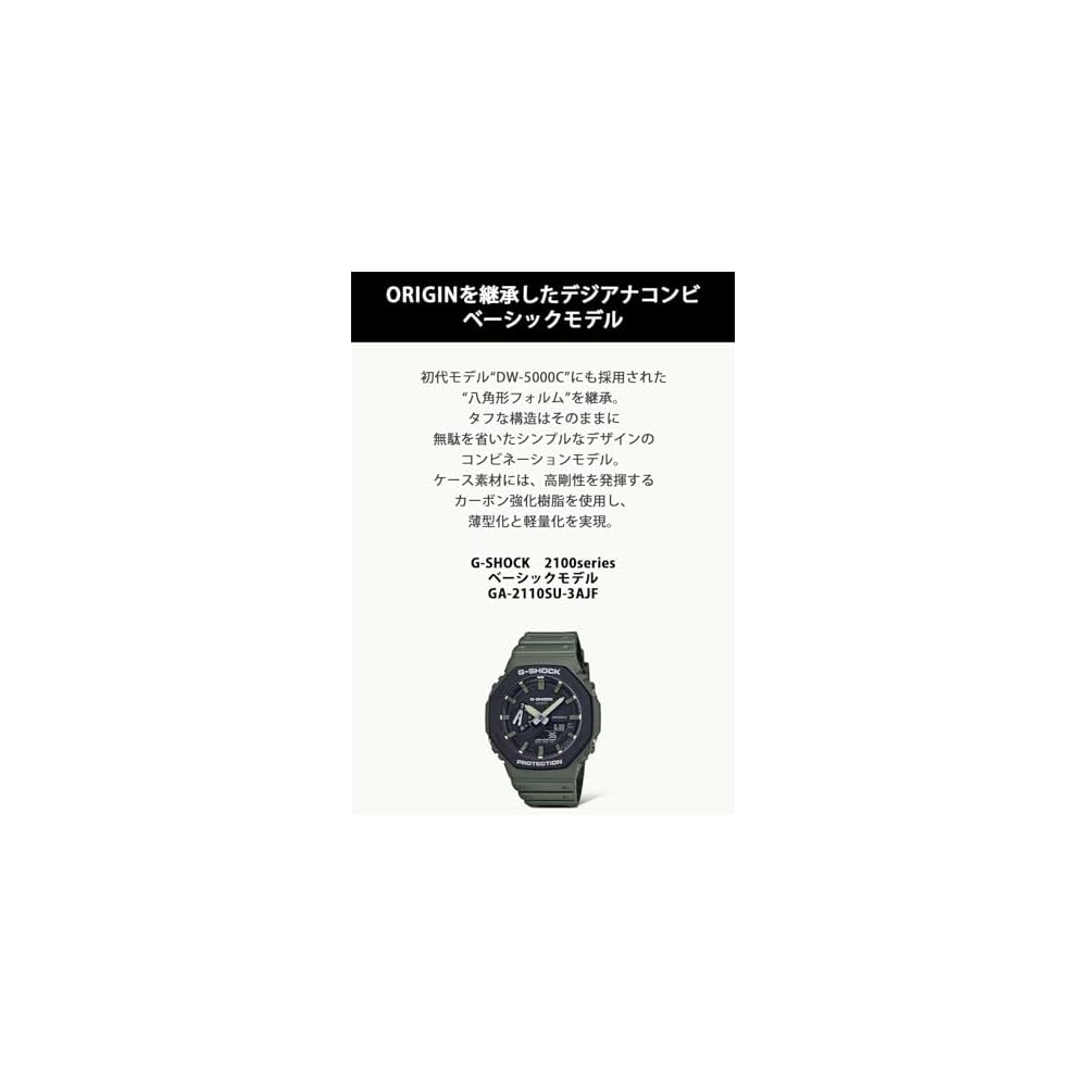 Casio G-Shock GA-2110SU-3AJF Men's Utility Color Watch Carbon Core Guard Structure Green