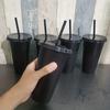5/10pcs 24oz Tumblers With Lids And Straws Reusable Plastic Cups Iced Coffee Large Water Bottle Party Cold Mug Summer Drinkware