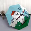 1pc Outdoor Umbrella with BT21 Characters - Automatic Opening/Closing, Portable 3-Fold Design, 8-Rib Iron Frame, Perfect Gift for Fans, Travelers