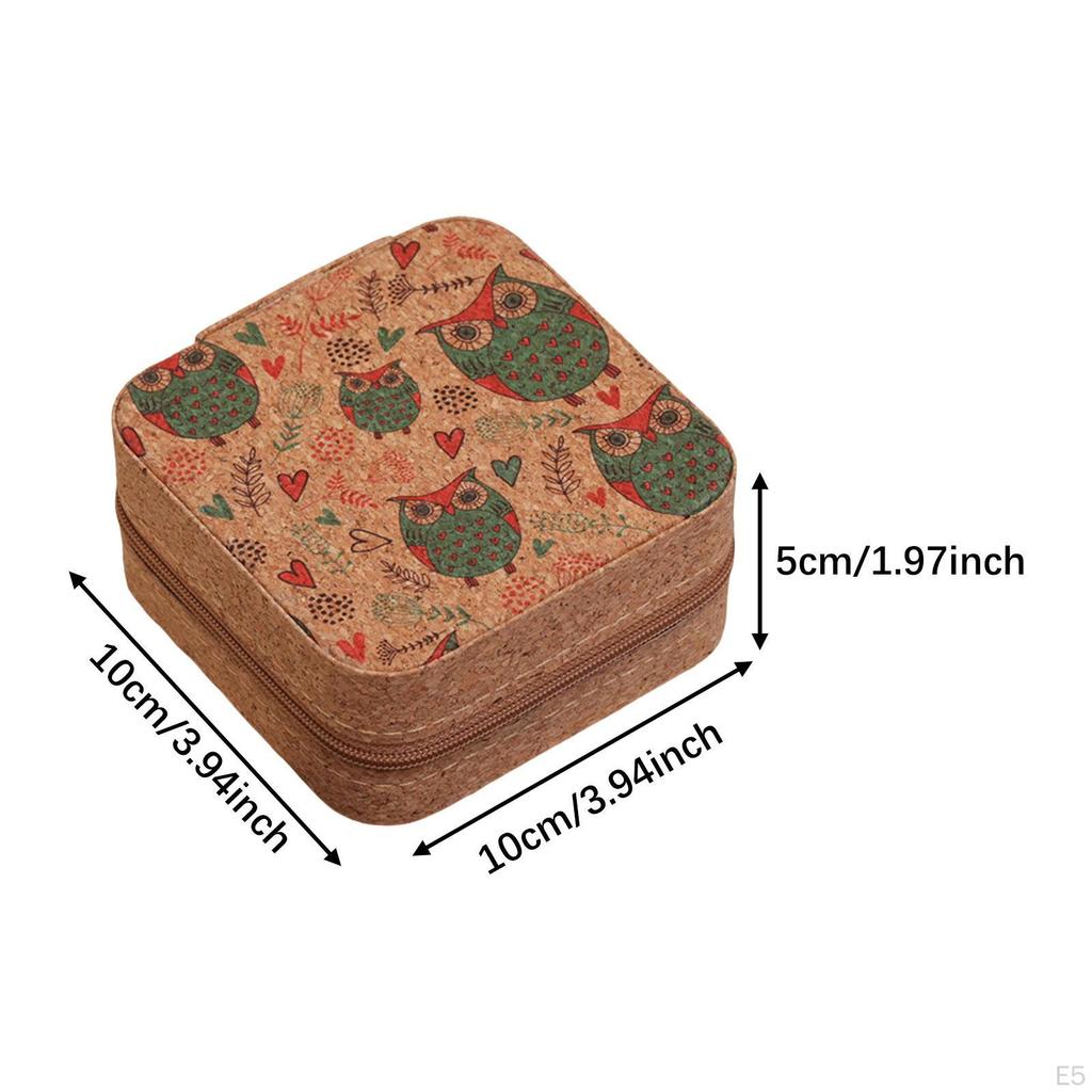 Travel Jewelry Box Compact Collectible Mini Trinket Holder Storage Case for Earrings