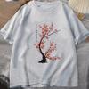 Kirschgrafik Druck T-Shirts Herren Baumwoll-T-Shirt Unisex Kurzarm-T-Shirt Oberteile Übergroße T-Shirts Sommerkleidung