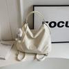 Urban Minimalist Pu Tote Bag With Zipper Pockets For Daily Use