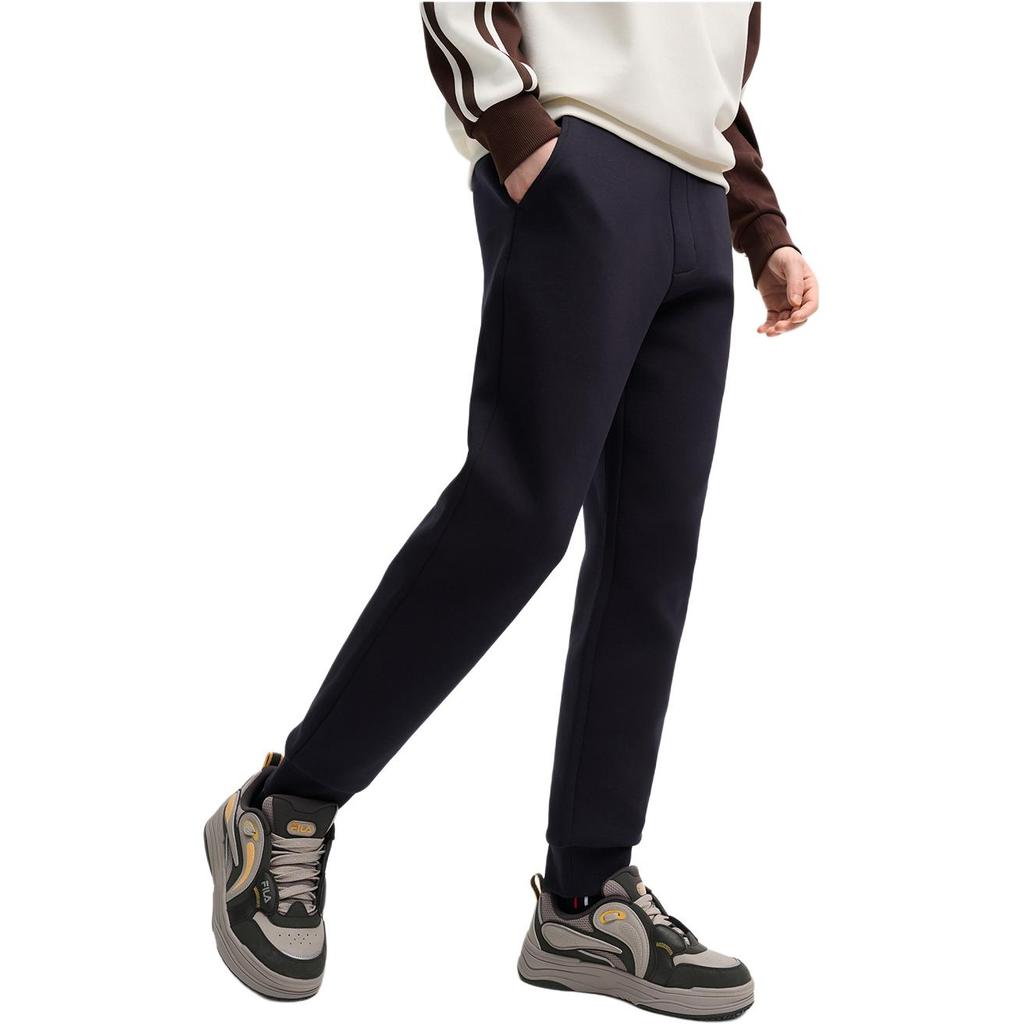 FILA Original Fashion Simple Casual Lace-Up Retro Knitted Sports Pants Men Pants Legendary-Blue F11M519602F-NV