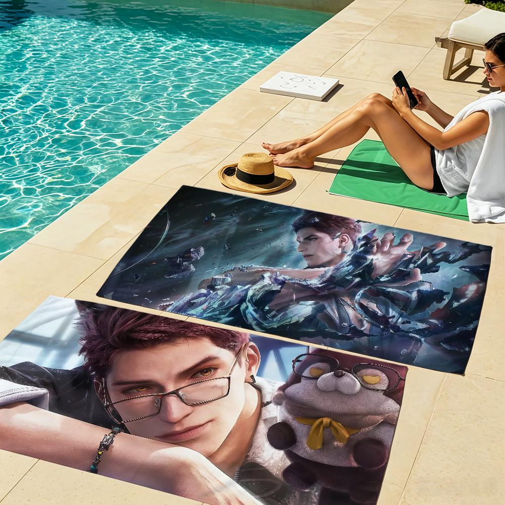 Valko New Love And Deepspace Towel Soft Dry Beach Towels Trip Towel Swim Summer Holiday Vacation Bathing Pool Camp Gift