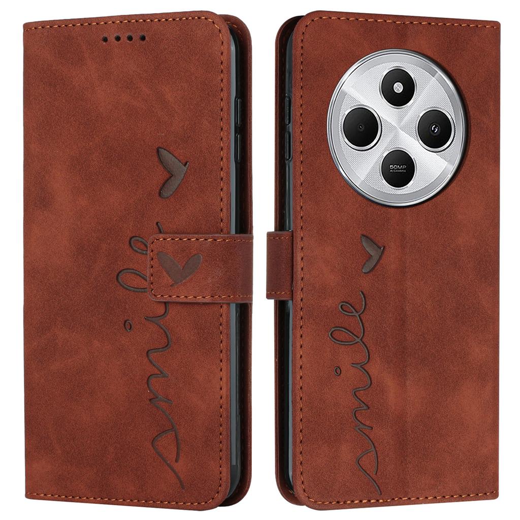 For Xiaomi Poco C75 4G/Redmi 14R 5G/14C 4G Case Viewing Stand PU Leather Phone Cover Imprinted Pattern