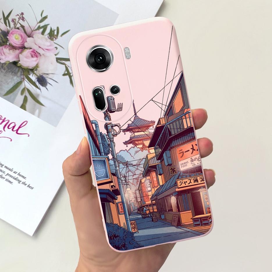 For Oppo Reno 11 5G Case CPH2599 Cute Fashion Painted Cover Soft Silicone Phone Case For Oppo Reno11 Pro Reno 11F Reno11 F Shell