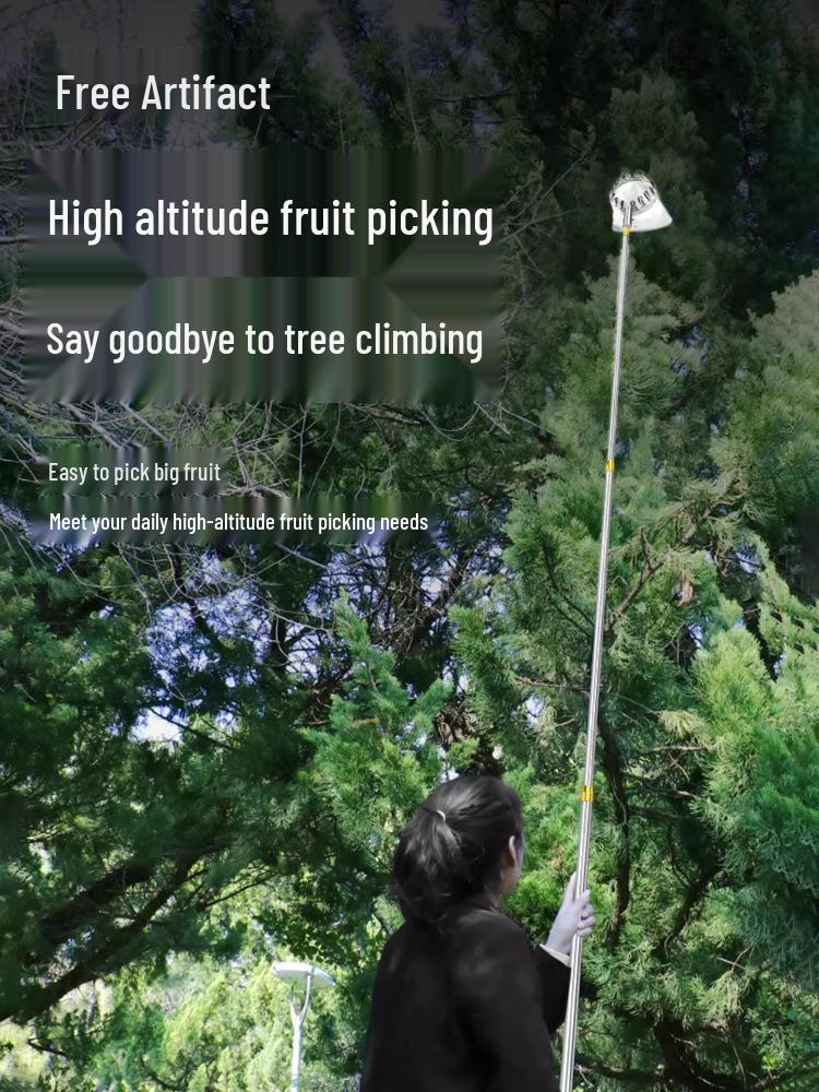 Telescopic Pole for High-Altitude Fruit Picking: Loquat, Mango, Persimmon, Bayberry, Jujube, and Apple Hook
