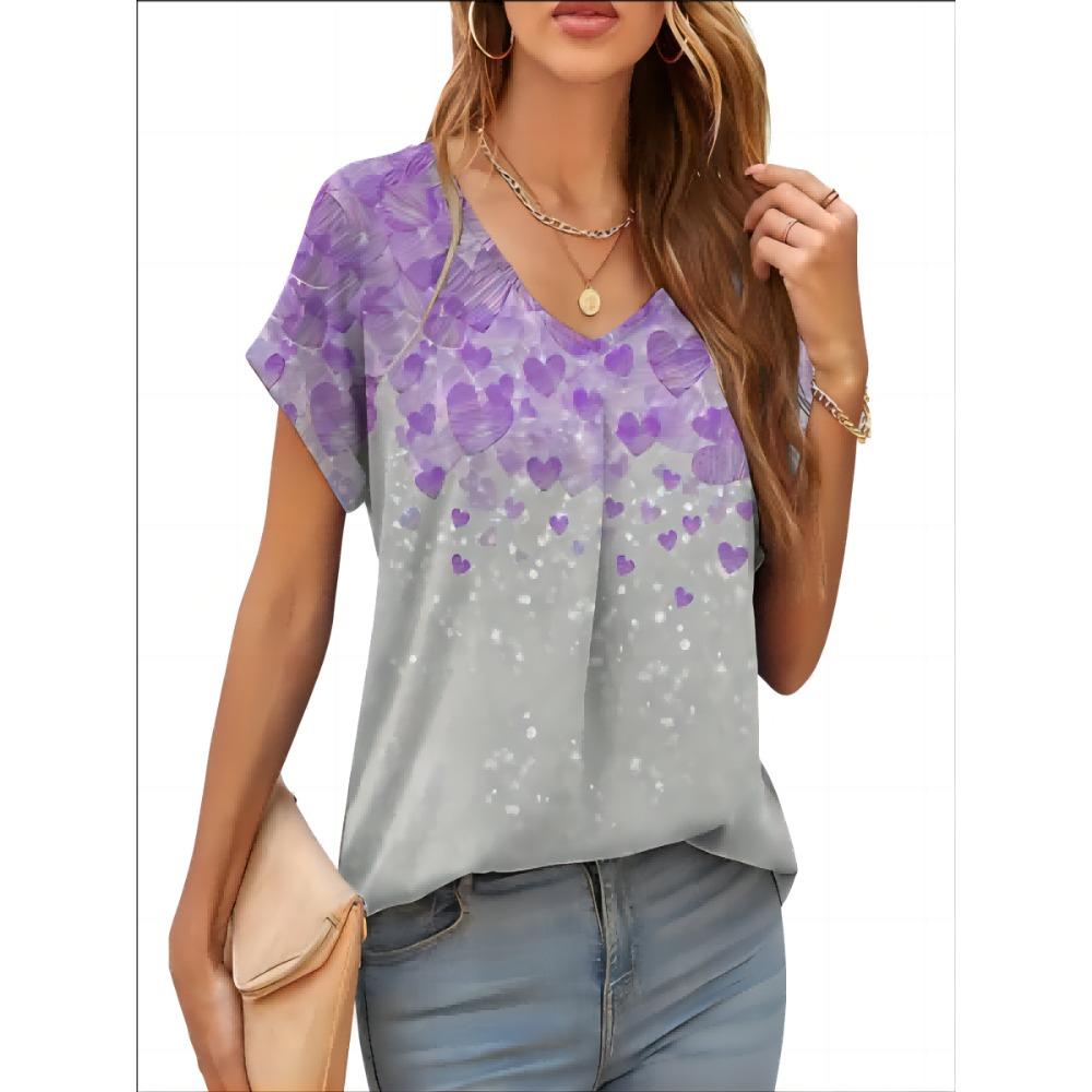 Летняя новая женская футболка 3D модная печать XS