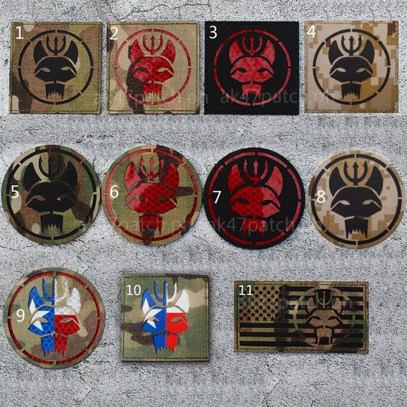 Seal Team Infrared IR patch Navy Seals SWAT Reversed Patches Multicam Military CP camo Reflective