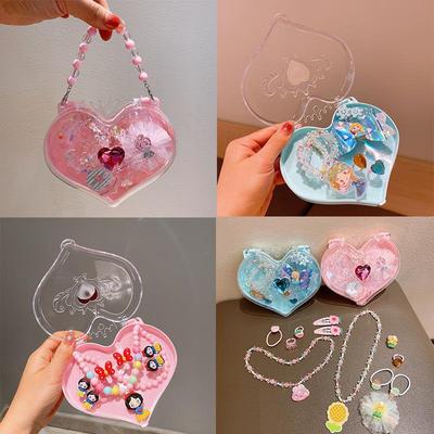 Cartoon Prinzessinnen Schmuckset: Halskette, Haarspange & Ring für kleine Mädchen - Perfektes Geburtstagsgeschenk