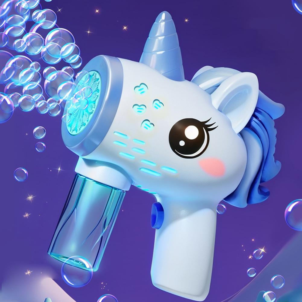 Unicorn Electric Bubble Gun  Automatic Bubble Machine Gun Bubble Blower Birthday Gifts for 3 4 5 6 Years Old Boys Girls