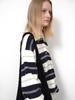 ATELIER NAIN Loose Fit Striped Polo Knit(T-7150)