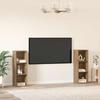 Wall Mounted TV Cabinet Set 2 pcs Artisan Oak Finish 107 x 35 x 37 cm
