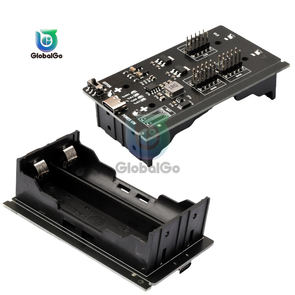 Type-C Single-chip Uninterruptible Power Module 18650 Lithium Battery Charging and Discharging 1.8V 3.3V 5V with LED Display