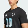 adidas Messi Name & Nummer 10 Gestricktes Sport-T-Shirt mit Rundhalsausschnitt, Kurzarm, Herren Oberteile KS2539