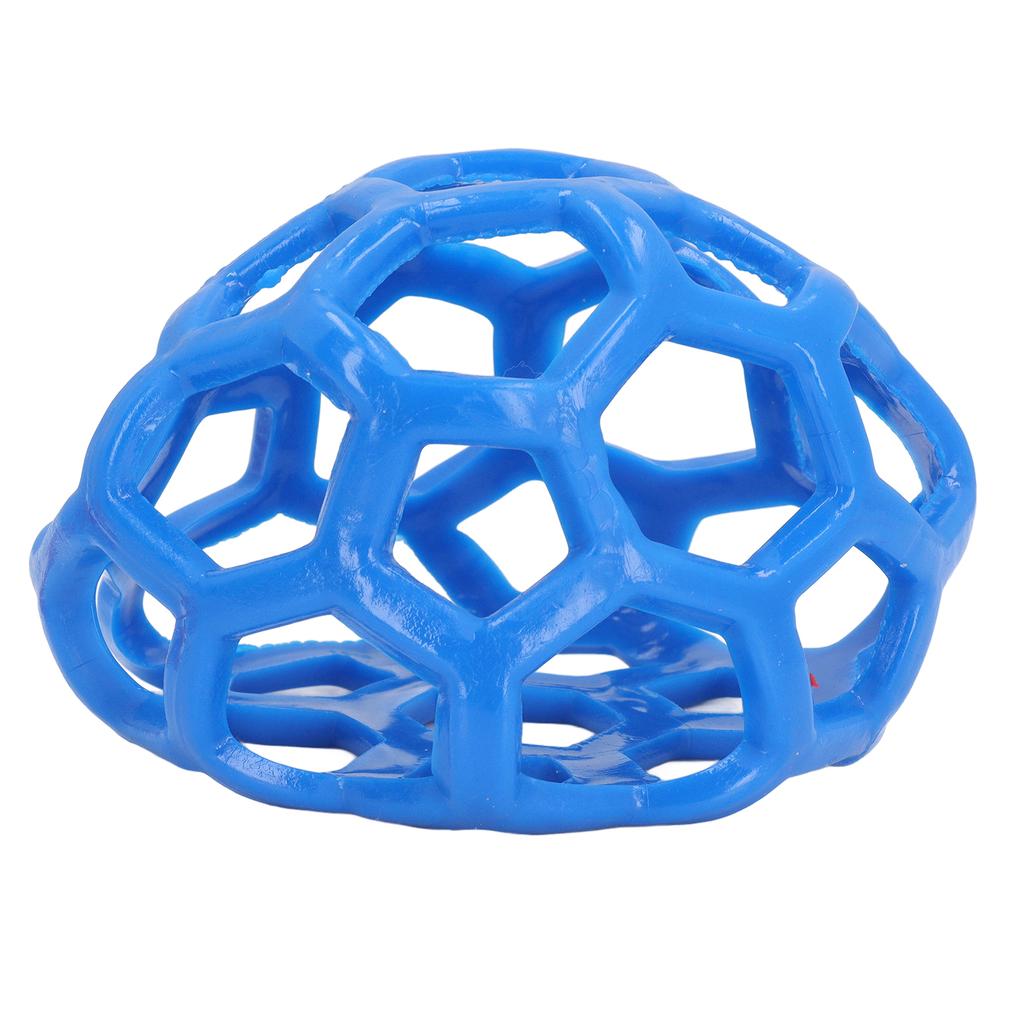 Hanging Feeding Toy Rubber Lattice Design Lightweight Soft Horse Treat Ball for Home and Farm Blue